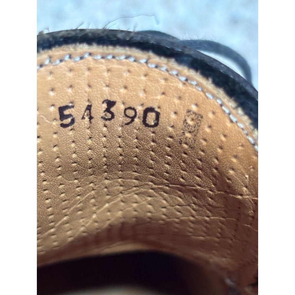 Peter Huber Italian Leather Oxford Shoes Black  Brown Woven Cap Toe Men Size 7.5 - Picture 11 of 14